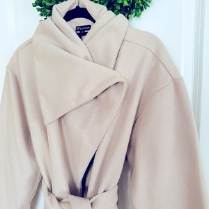 New Shinestar Wool Coat, Size Medium, Dusty Rose